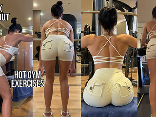 Tight Shorts Gym Workout with Back and Booty Focus