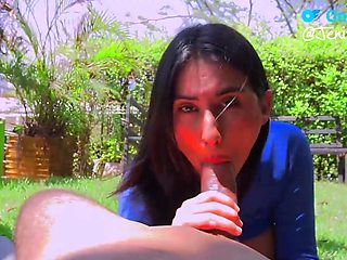 Daring couple ignites passionate thrill in public park with intense desire