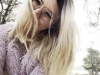 French Amateur Girl Outdoor Masturbation - Naked Public Flash & Dildo Play
