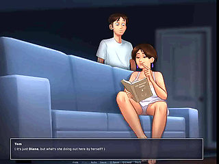 Summertime saga: horny MILF got caught masturbating on the sofa ep 152