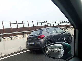 Hot Italian Couple Fucks in Car After Beach Day - Public Sex & Pee Fun