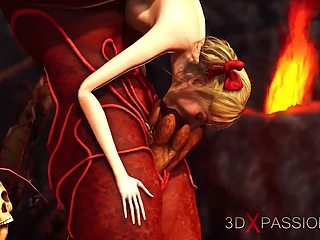 Inferno. hot porno in hell. satan fucks hard a young stunning woman