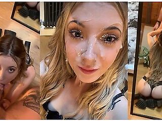 Amateur British Cutie Gets Covered In A Lot Of Cum In Mirror Bj - Jadevow