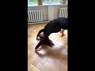 perfect body goddess yoga in transparent clothes