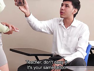 Horny MILF Teacher Paty Creampied by Her Student in the Classroom