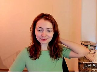 Skinny brunette very pretty busty web milf show