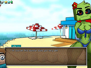 Minecraft Horny Craft - Part 20 - Creeper Sexy Swinsuit Boobs by Loveskysanhentai