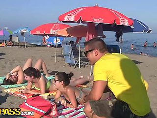 Hot rel adult sex video with a sexy beach babe