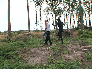 German outdoor BDSM slave girls