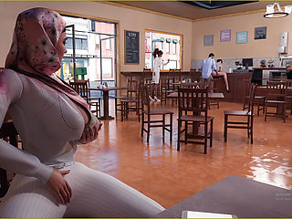 Girl Rana Having Fun in Coffee Shop with Stranger Guy