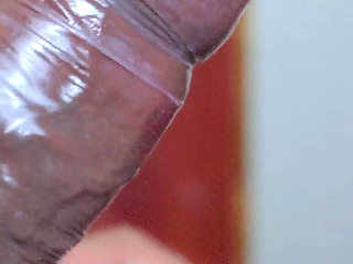 Closeup- Desi Bhabhi Condom Blowjob! Cum in Condom with Red Lipstic