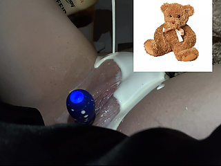 4k-ASMR YOGURT FOOD FETISH- KINKY STEPSISTER MASTURBATES WITH DILDO- CUMFLATION HENTAI-  -ARABIAN SNOWWHITE