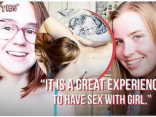 Cute Babe Rita Makes Her First Lesbian Sex Video With Anca