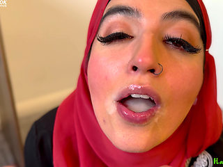 Aaliyah Yasin Tries Not to Swallow Her Stepbrothers Cum