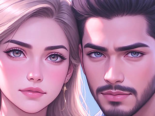 Cute Romantic Couple having Fun