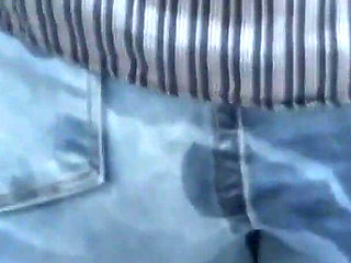 I Found My Stepson Jerking off and I Let Him Cum on My Ass with My Jeans on