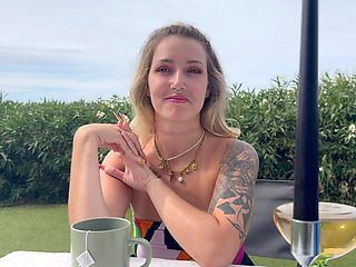 Livias Outdoor Blonde Striptease