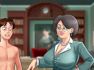Summertime saga eve, cartoon monster, korean big tits