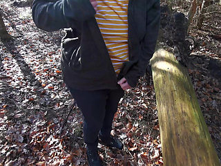 Slapping Vagina and Tits in the Woods