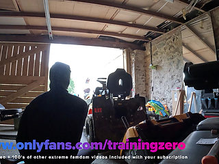 Training Zero Run Bitch Run! Exercising my Femdom Slave Outdoors Public Humiliation