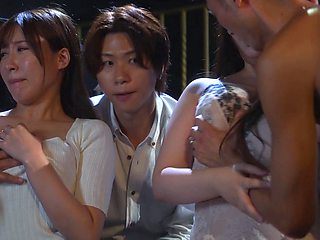 Japanese group sex with pussy licking and fucking