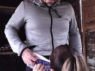 Horny Wife Gets Fucked Doggy Style While Chopping Wood Outside - Amateur Homemade HD