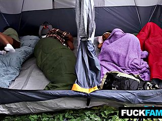 Steamy Stepmom Destiny Mira Gets Her Big Butt Pounded Hardcore During Sneaky Family Camping Fuck with Ste