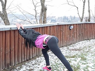 Sporty teen Lucia Denville gets her pussy railed in doggy style