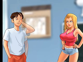 Summertime Saga teacher in stunning lingerie - gameplay fun