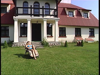 Blonde Horny Slut Suck a Big Dick of His Gardener