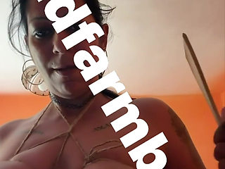 Tied Tits Spanked Hard with Wooden Spoon