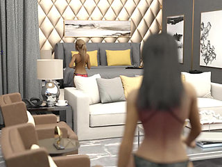 Lisa: Pool party with two sexy girls ep.21