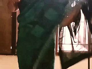 Desi Tamil Chubby Wife Lux Saree Wear Tease Shows Boobs Belly Hairy Pussy Ass! Indianhotwifex