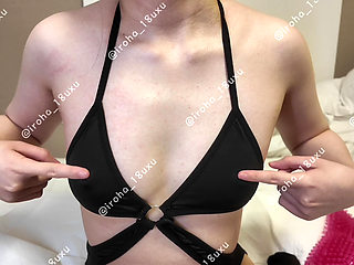 A college girl squirting with a tense bang