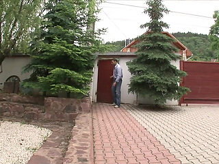 Wife shares big cock and thick cum of husband generously with the maid at home