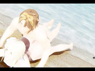 Genshin Impact Hentai - Lumine Is Fucked in the Beach - Asian Japanese Anime Manga Porn