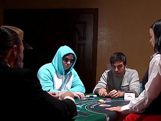 Croupier with a nice set of tits is a freeuse whore