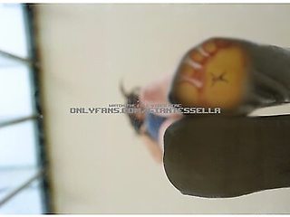 Giantess Girl Puts Shrunken Slave In Her Latex Shoes/socks