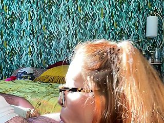 Busty redhead teen blowjob and cock ride