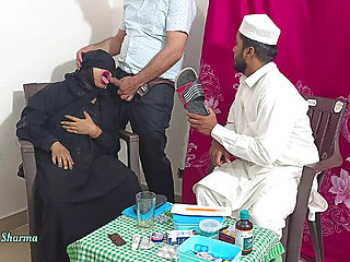Hot Muslim Wife Fucked Hard by Doctor in Front of Husband - Threesome Anal Sex with Jiya Sharmaa