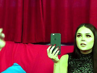 Naughty voyeur tempting guy for show