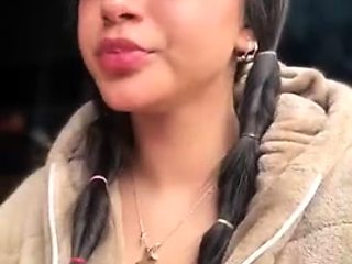 Cute amateur brunette naughty in solo jerking show on camera