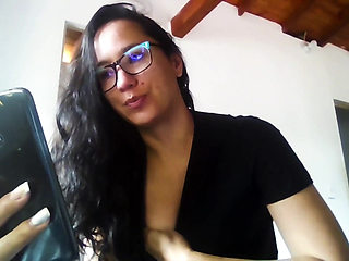 Latin Girl in Public Doing a Erotico Video for Her BF