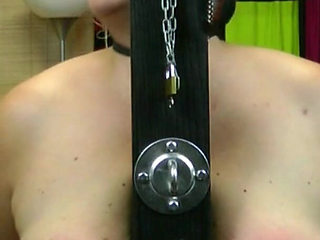 Fixed to a Pillar, He Spanks My Big BBW Tits and My Large Nipples, It Just Turns Me on.