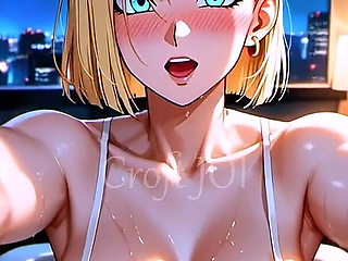 Gohan Punching His Cock in Android 18 Ass's Hot Pussy Big Ass