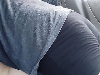 young beautiful pussy, sex in the car, outdoors, cum inside,