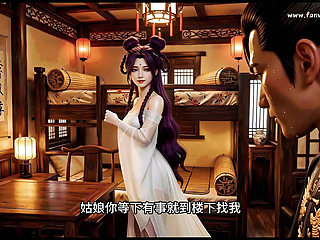 The purple-haired girl with two ponytails, with extremely smooth animation. Episode 1 AI-generated