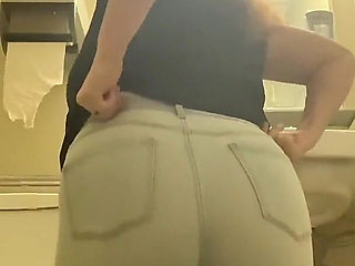 Follow Me in Public Bathrooms Wearing a Pink Thong