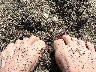 For Those Who Love Legs, I'm Having Fun in the Sand.