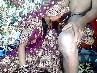 Newly wedded beautiful Bhabhi becomes bride by wearing a new saree I convinced Bhabhi to fuck me hard in Hindi Claire Vays